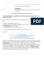 Class 05 Guide:: Scanf (" Placeholder", Address of Variable Goes Here)