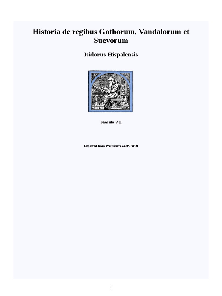 Historia de Regibus Gothorum, Vandalorum Et Suevorum PDF PDF