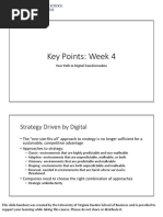 Key Points: Week 4: Strategy Driven by Digital