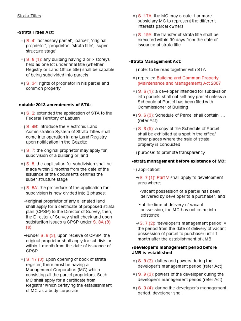 Understanding Strata Titles in Malaysia | PDF | Property | Justice