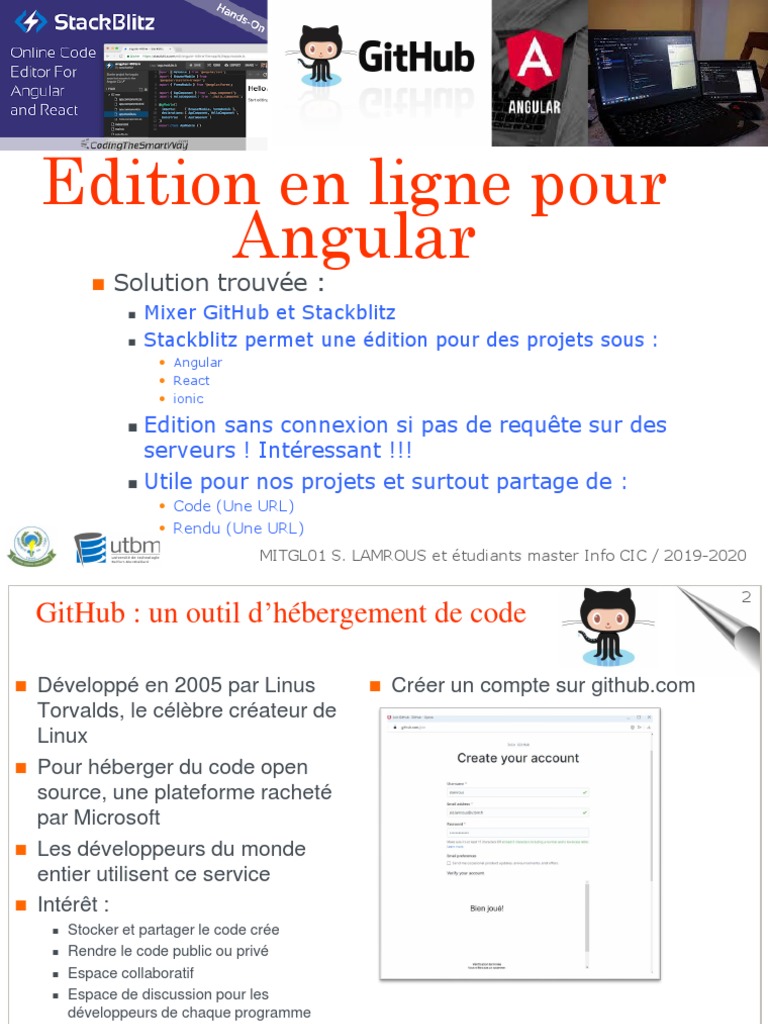 Utilisation de GitHub et StackBlitz pour Angular | PDF | Ordinateurs | Art