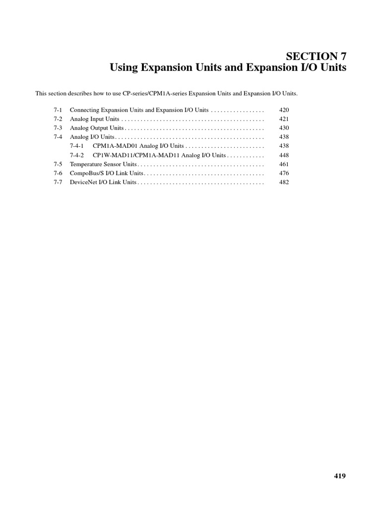 Expansion Units and I/O Guide | PDF | Analog To Digital Converter ...