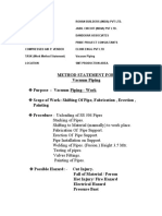 METHOD STATEMENT FORVacuum Piping