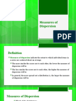 Measures of Dispersion