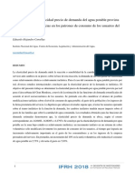 Estimación de La Elasticidad Precio de Demanda Del Agua Potable Provista - Instituto Nacional Del Agua (IFRH - 2018 - Paper - 29)