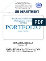 Portfolio: Results-Based Performance Management System (RPMS)