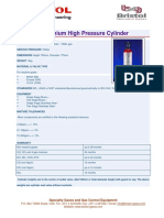 High Pessure Cylinder Data Sheet