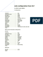 Remote configuration of ONU