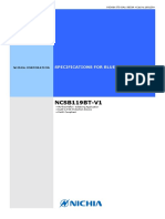 NCSB119BT-V1: Specifications For Blue Led