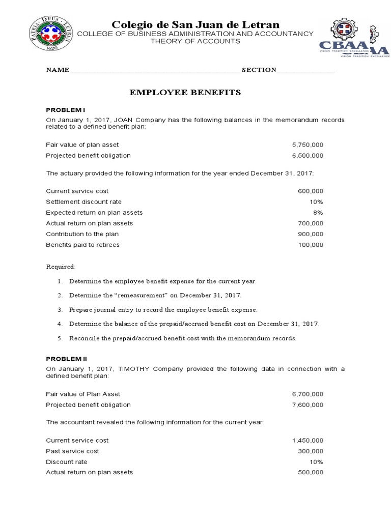 Analyzing Employee Benefit Plans and Accounting for Taxes Based