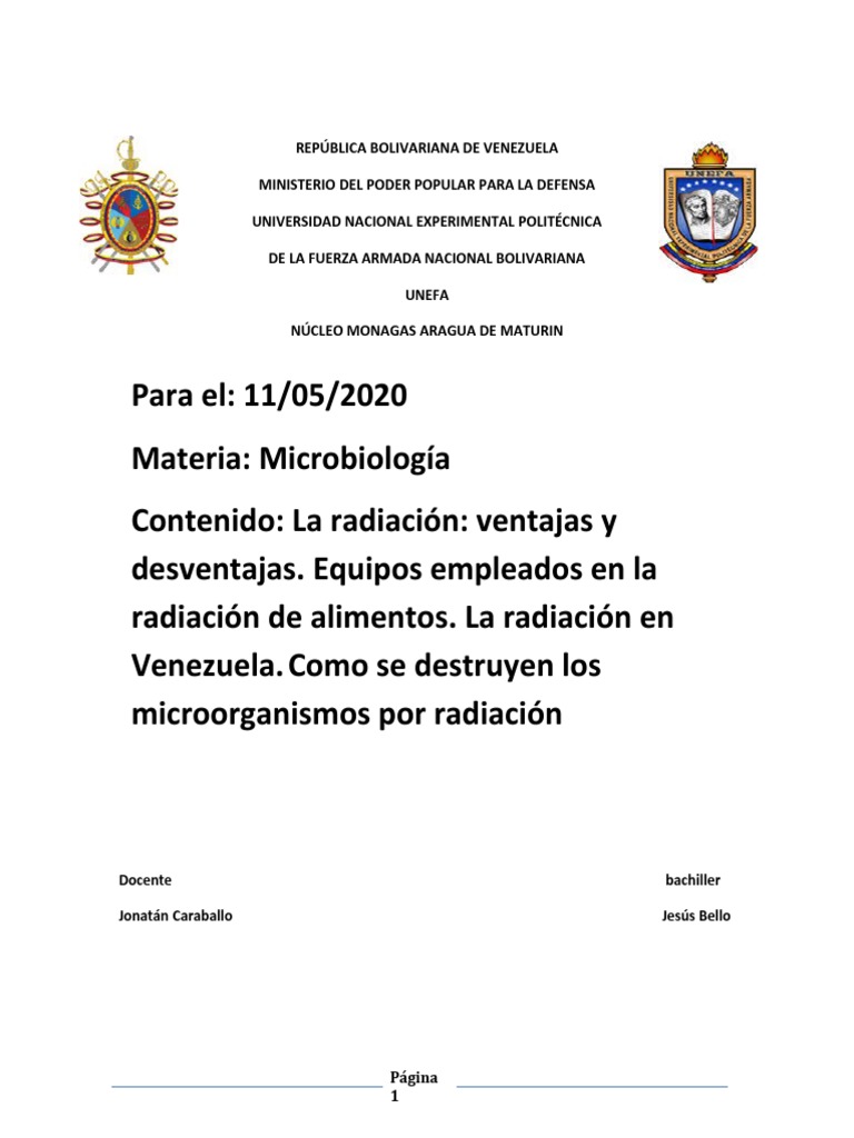 Irradiación de Alimentos | PDF | Radiación ionizante | Ionización