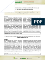 Artigo - Concreto Especial Com Substituição Parcial Do Cimento Por Vidro PDF