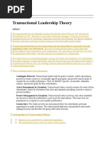 Transactional & Transformational Theory