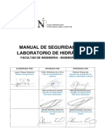 Manual de Seguridad Del Laboratorio de Hidráulica