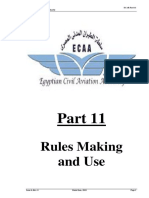 Rules Making and Use: Ministry of Civil Aviation ECAR Part 11 Egyptian Civil Aviation Authority