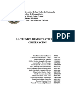 La Tecnica Demostrativa y de Observacion PDF