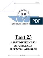 Airworthiness Standards (For Small Airplanes) : Ministry of Civil Aviation ECAR Part 23 Egyptian Civil Aviation Authority