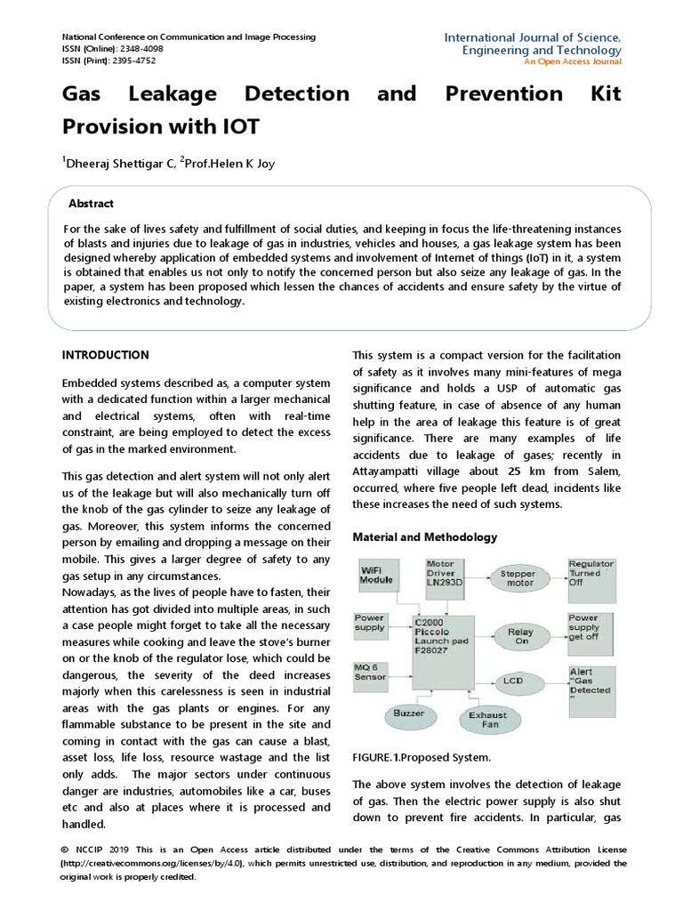 Gas Leakage Detection and Prevention Kit Provision With IOT | PDF ...