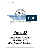 Airworthiness Standards (For Aircraft Engines) : Ministry of Civil Aviation ECAR Part 33 Egyptian Civil Aviation Authority