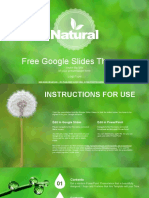 Natural Green Background Google Slides Themes