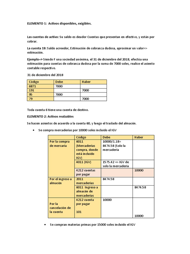 Asientos Contables de Compras y Ventas | PDF | Compartir (Finanzas ...