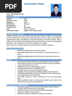 Curriculum Vitae: Muhammad Bilal