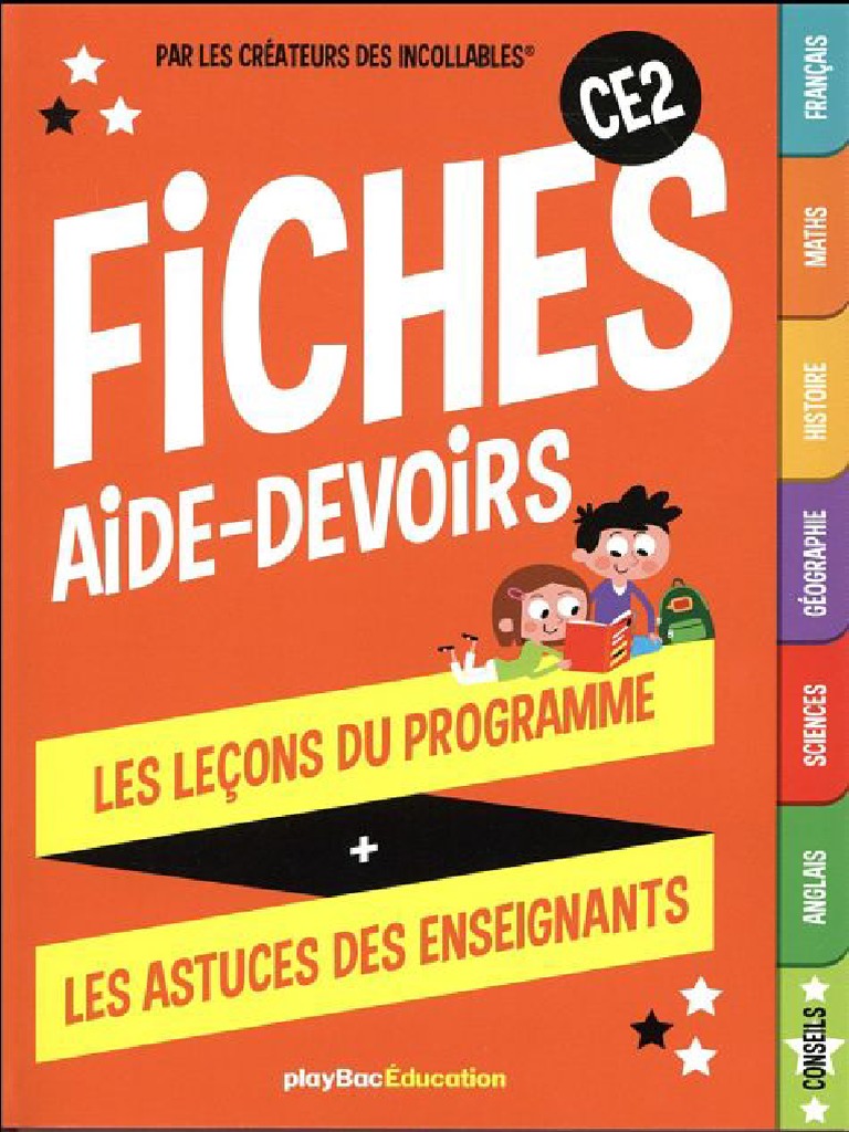Cahier De Devoirs Page De Garde Cheval Fiches Aide-Devoirs CE2 PDF | PDF | Sujet (Grammaire) | Phrase