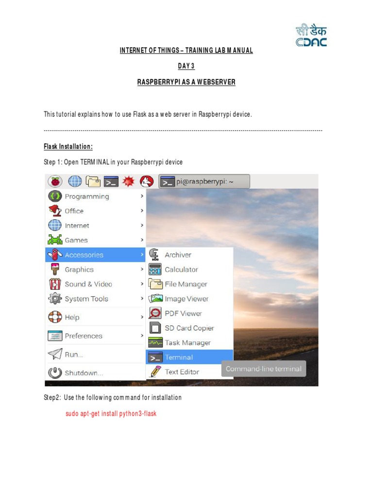 Flask Web Server Setup on Raspberry Pi | PDF | Web Server | Internet & Web