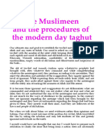 The Muslimeen and The Procedures of The Modern Day Taghout