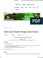Tata Cara Shalat Tahajud Dan Dhuha Fatwa Tarjih Muhammadiyah PDF