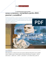 Mihai Eminescu: Comentariu Pentru BAC, Poemul Luceafărul": Paginarea Ziarelod