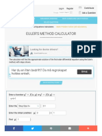 WWW Emathhelp Net Calculators Differential Equations Euler Method Calculator F y 2Bt 2B1 Type H H 0 1 X 0 y 1 e 1 Steps On Random - Integer 8 PDF