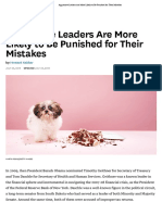 Aggressive Leaders Are More Likely To Be Punished For Their Mistakes