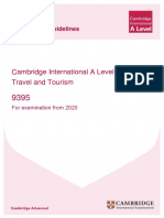 Cambridge International A Level Travel and Tourism: Coursework Guidelines
