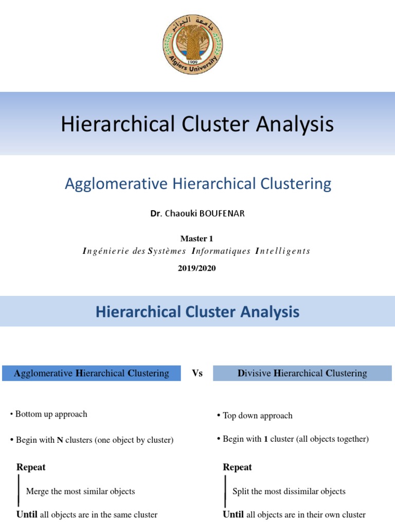 Agglomerative Hierarchical Clustering Overview | PDF | Cluster Analysis ...
