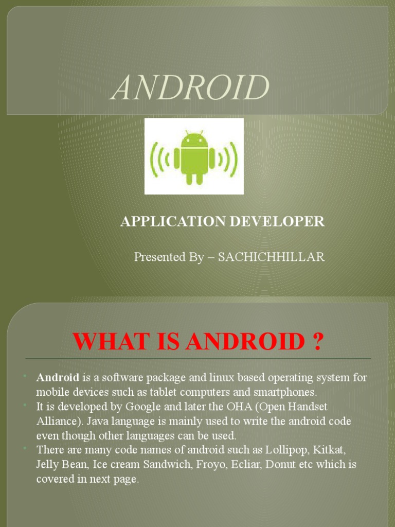 Sandy Chhillar Android | PDF | Android (Operating System) | Application ...