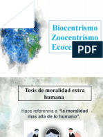 Biocentrismo Zoocentrismo Ecocentrismo
