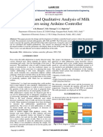 Quantitative and Qualitative Analysis of Milk Parameters Using Arduino Controller