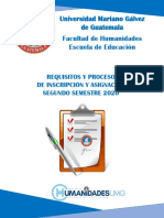 5 Requisitos y Procesos en Facultad de Humanidades PDF