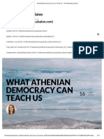 What Athenian Democracy Can Teach Us - The Philosophical Salon