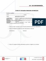 PRÁCTICA No, 01 ENFERMERIA N NUTRICIÓN Y DIÉTETICA