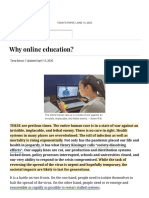 Why Online Education - Newspaper