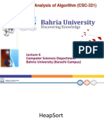 Design & Analysis of Algorithm (CSC-321) : Computer Sciences Department Bahria University (Karachi Campus)