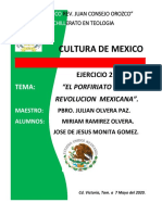 Ejercicio de Clase 2 El Porfiriato y La Revolucion Mexicana