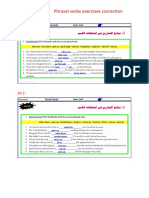 Phrasal Verbs Exercies Correction PDF