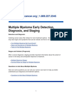 Multiple Myeloma Early Detection, Diagnosis, and Staging