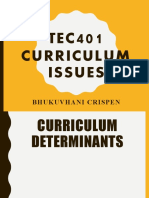 TEC Curriculum Issues: Bhukuvhani Crispen