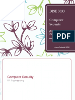 DISE 3033 Computer Security: Crypthography