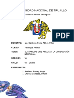 Sustancias Que Afectan La Conduccion Neuronal - Final