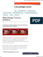 Web Design Course Syllabus